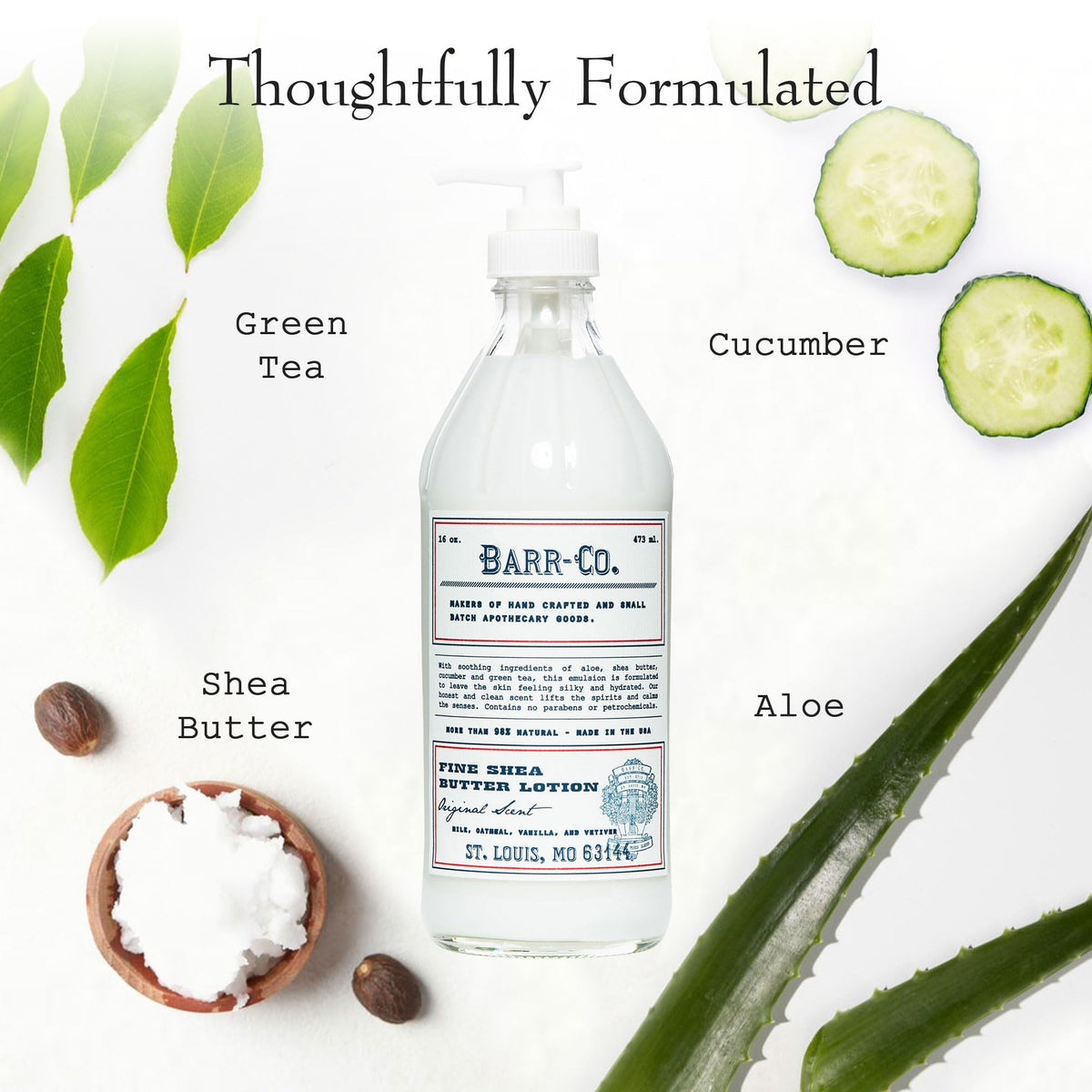 BARR-CO creamy lotion texture closeup showing rich absorbent formula benefit