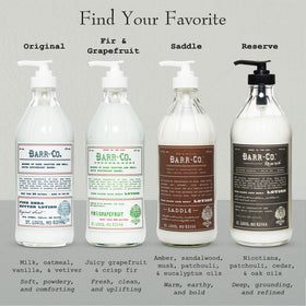 BARR-CO ingredient display of vanilla oat vetiver conveying natural scent benefit