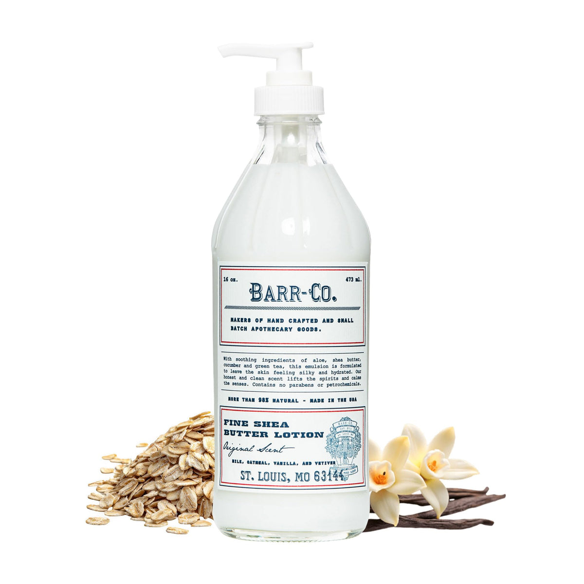 BARR-CO front bottle view showing vintage apothecary look and elegant decor benefit