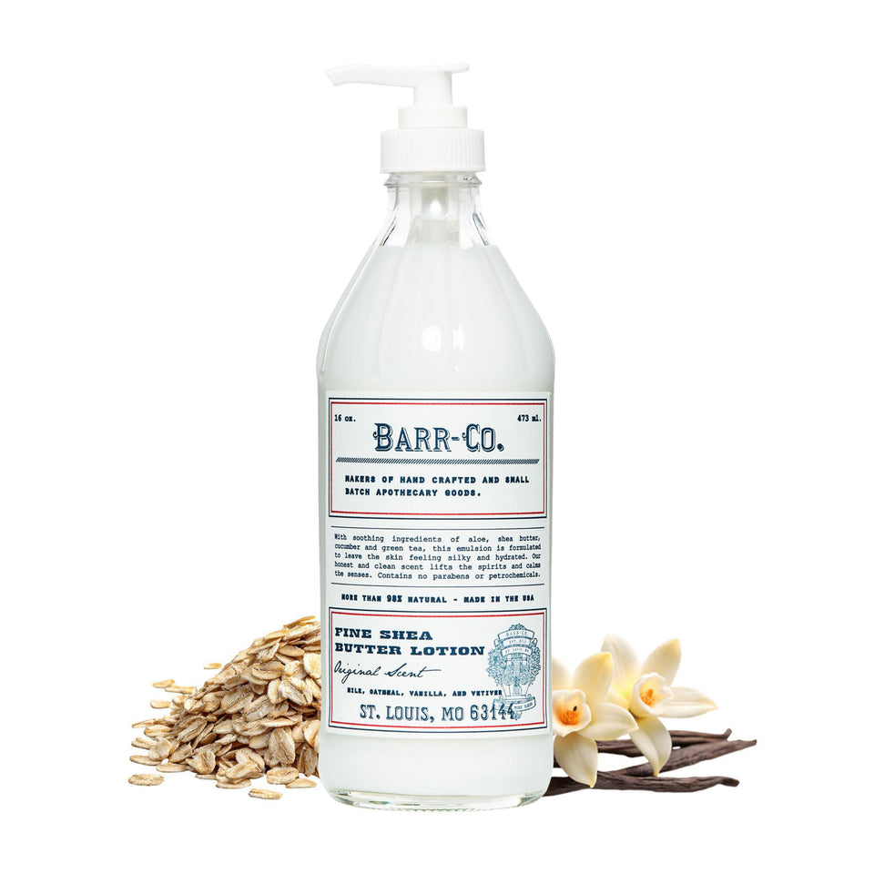 BARR-CO front bottle view showing vintage apothecary look and elegant decor benefit