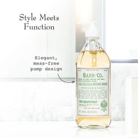 BARR-CO bottle next to everyday items showing real-size practicality