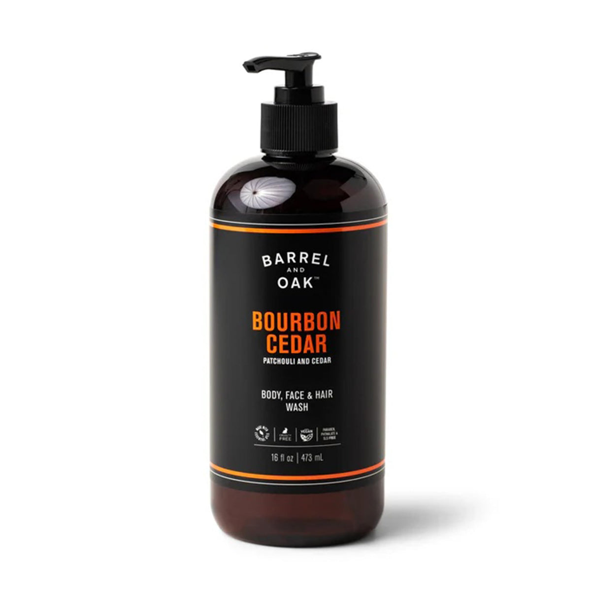 Barrel & Oak front packaging showing bourbon cedar scent and benefits