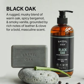 Barrel & Oak botanical ingredients laid out to show plant-based formulation benefits