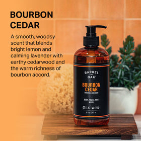 Barrel & Oak label close-up highlighting vegan ingredients and no SLS