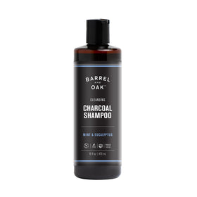 Barrel & Oak front bottle showing mint and eucalyptus scent benefits