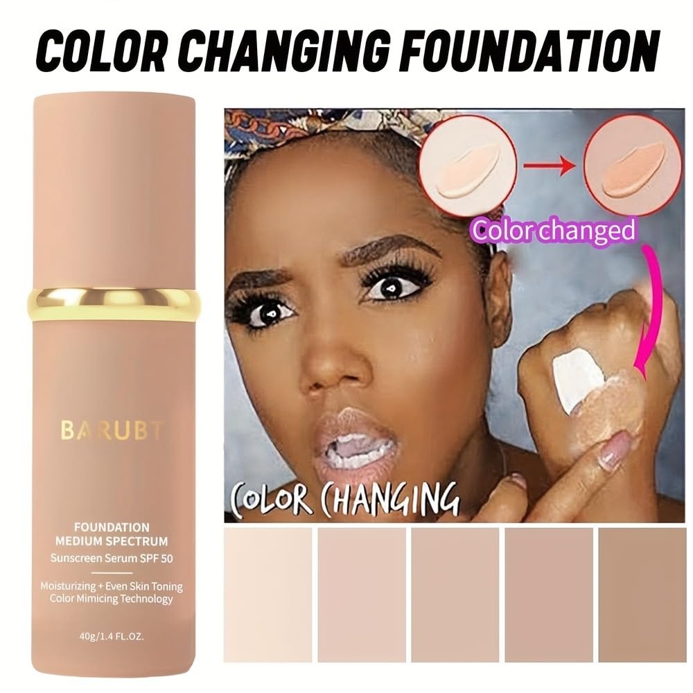 BARUBT application with vegan sponge demonstrating smooth even coverage benefit