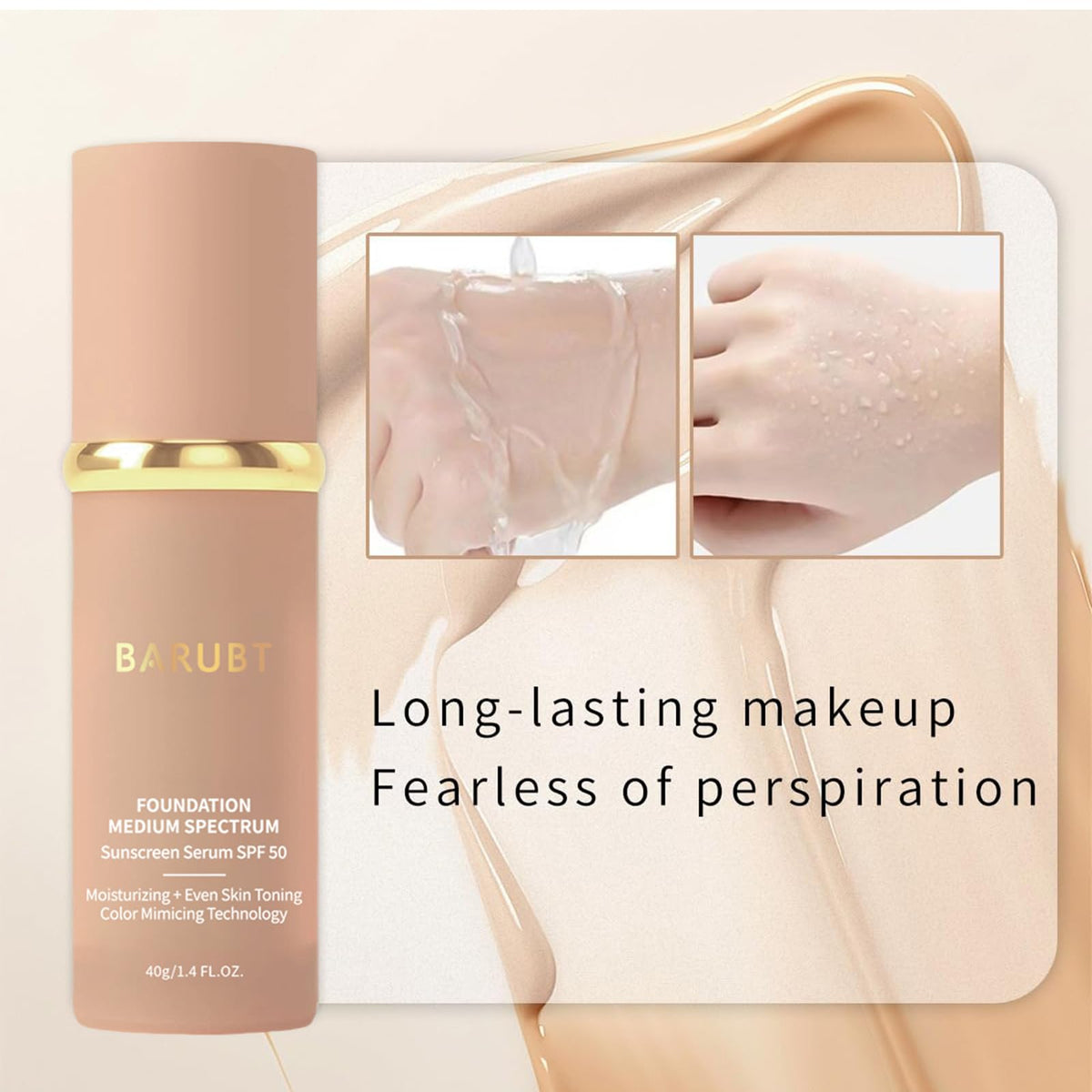 BARUBT close-up label highlighting hyaluronic acid and paraben-free benefit