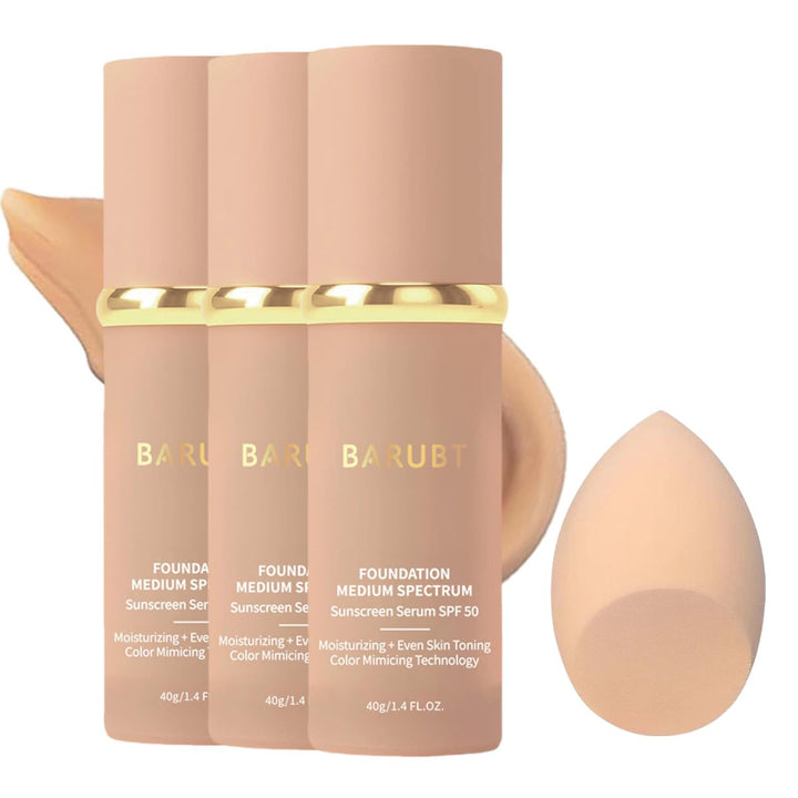 BARUBT front packaging showing three tubes and sponge for convenient coverage