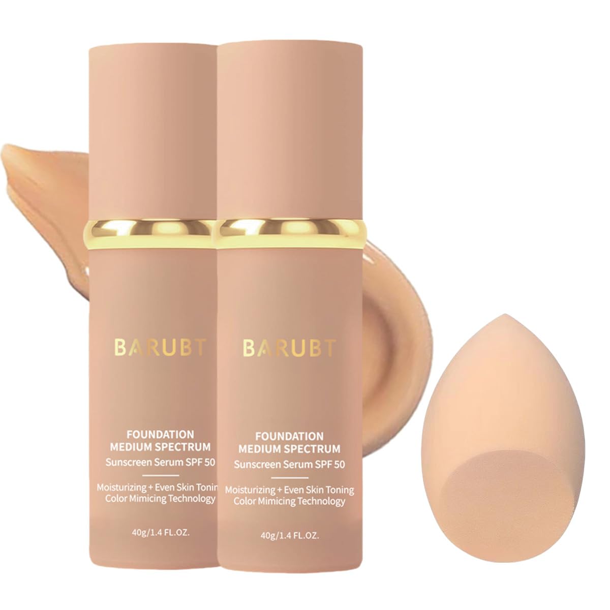 BARUBT front packaging showing product and included sponge for easy application