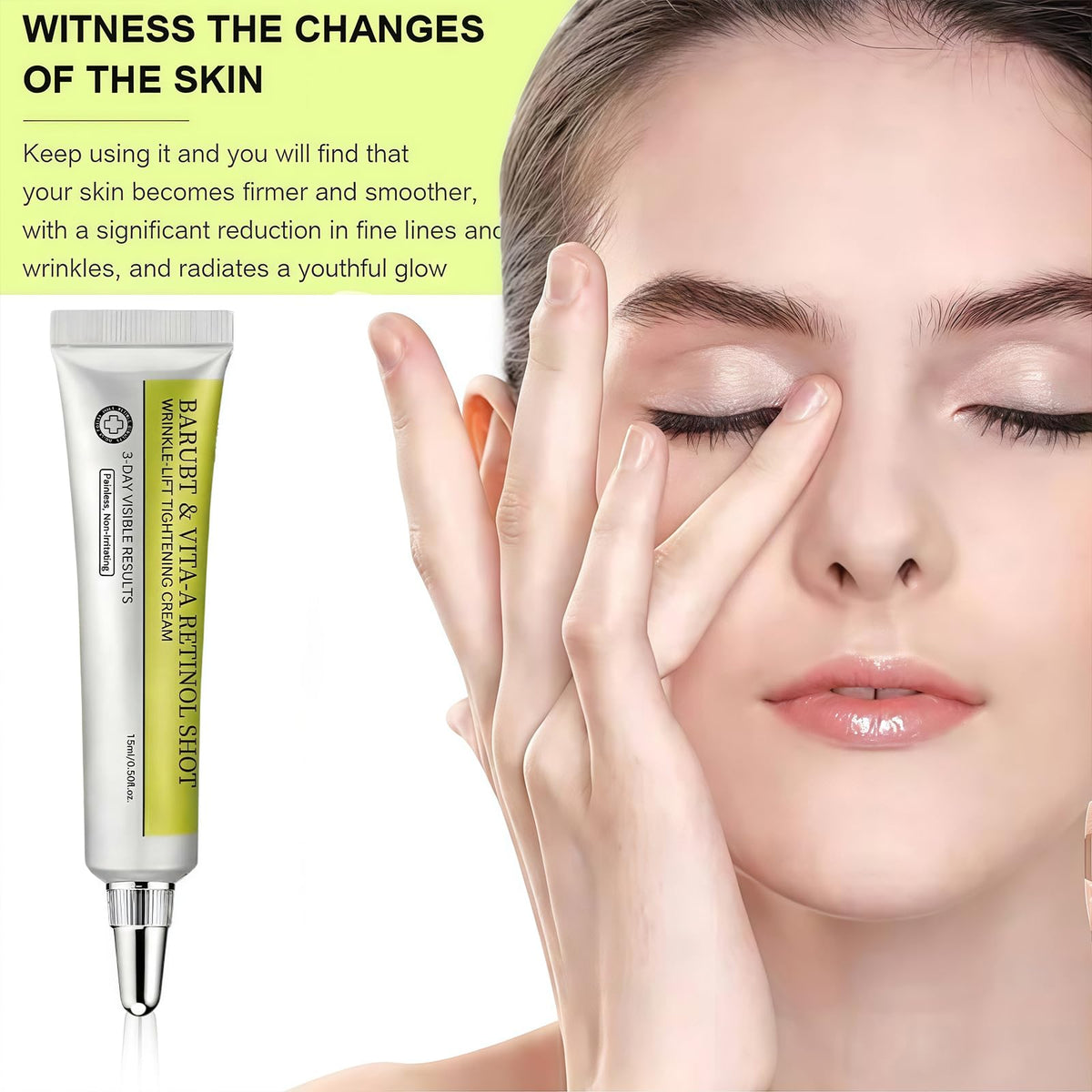 BARUBT texture close-up of lightweight serum demonstrating fast absorption