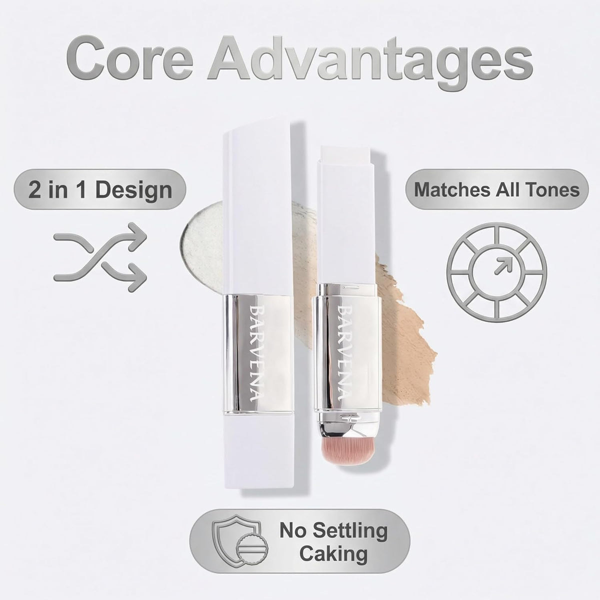 BARVENA before and after on face showing coverage improvement