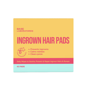 BASE LABORATORIES pad used on beard and neck to help free trapped hairs and smooth skin