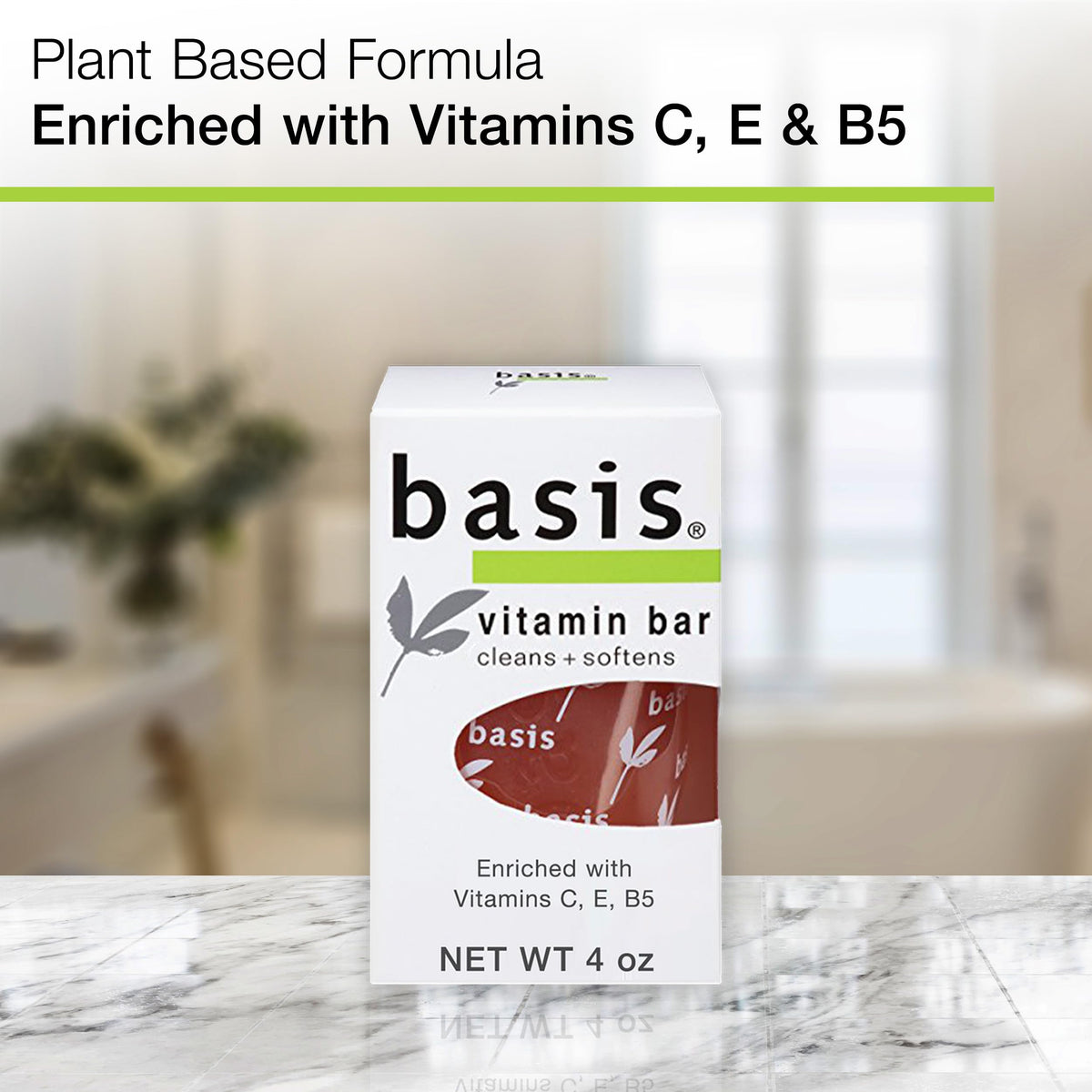 Close-up of Basis bar texture highlighting creamy lather potential
