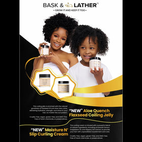 BASK & LATHER cream texture close-up demonstrating smooth slip