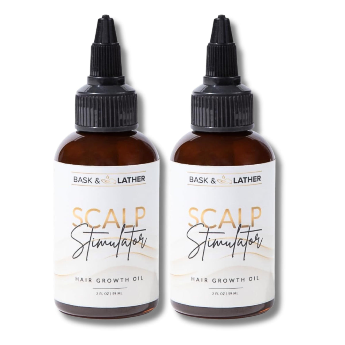 Bask & Lather front bottle view showing label and pack for easy routine