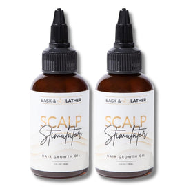 Bask & Lather front bottle view showing label and pack for easy routine
