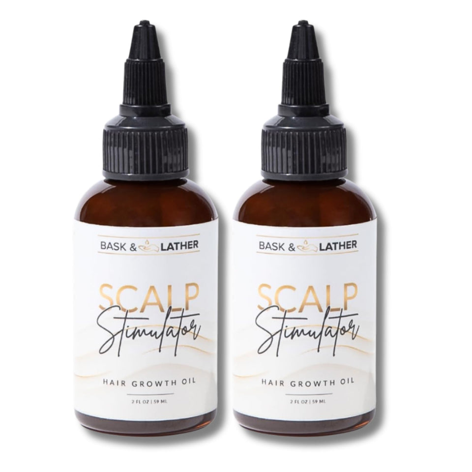 Bask & Lather front bottle view showing label and pack for easy routine
