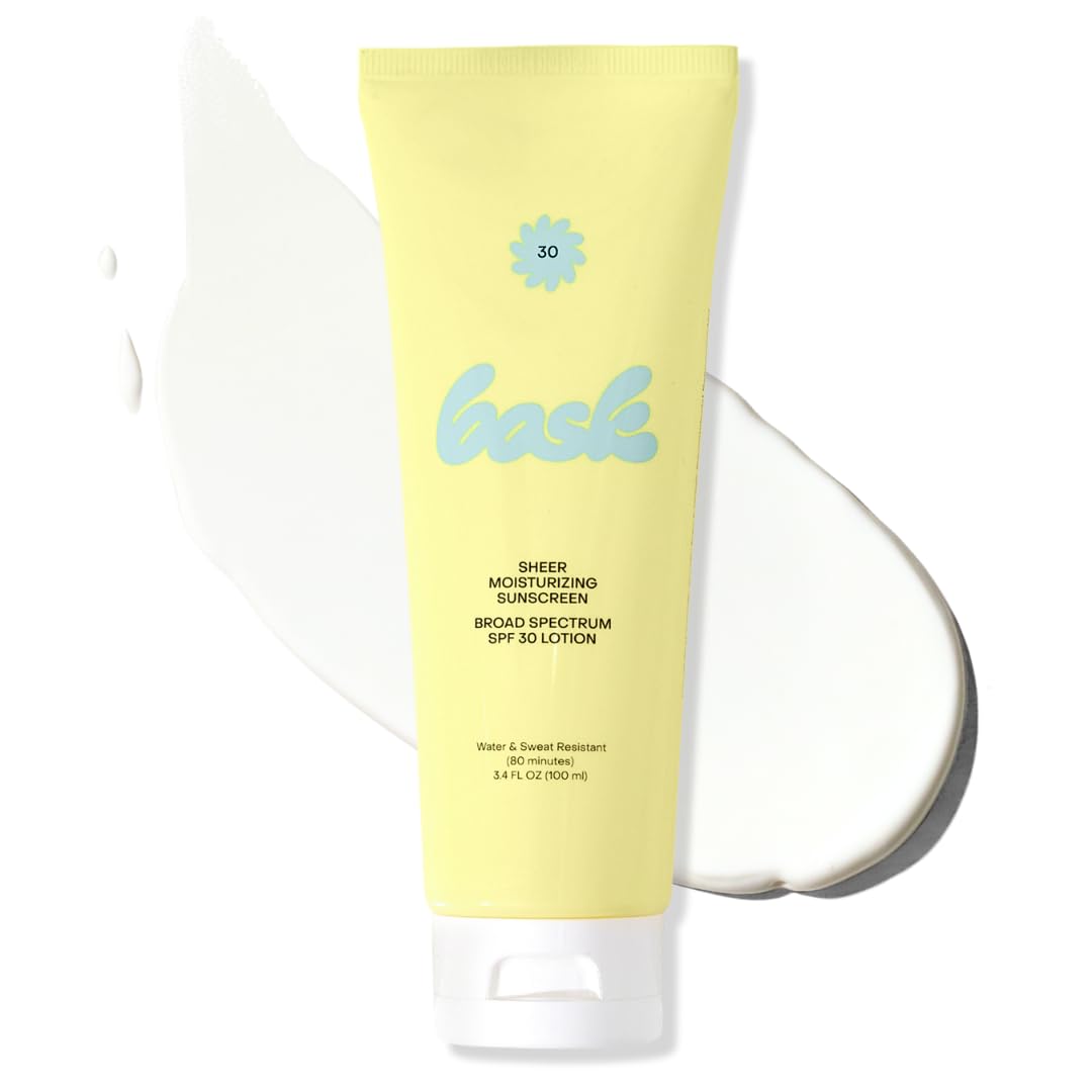 Bask front packaging shows SPF 30 travel-size and broad spectrum protection benefits