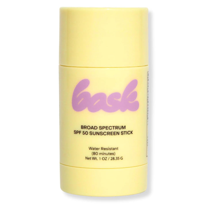 Bask front packaging showing SPF 50 stick for easy identification and protection