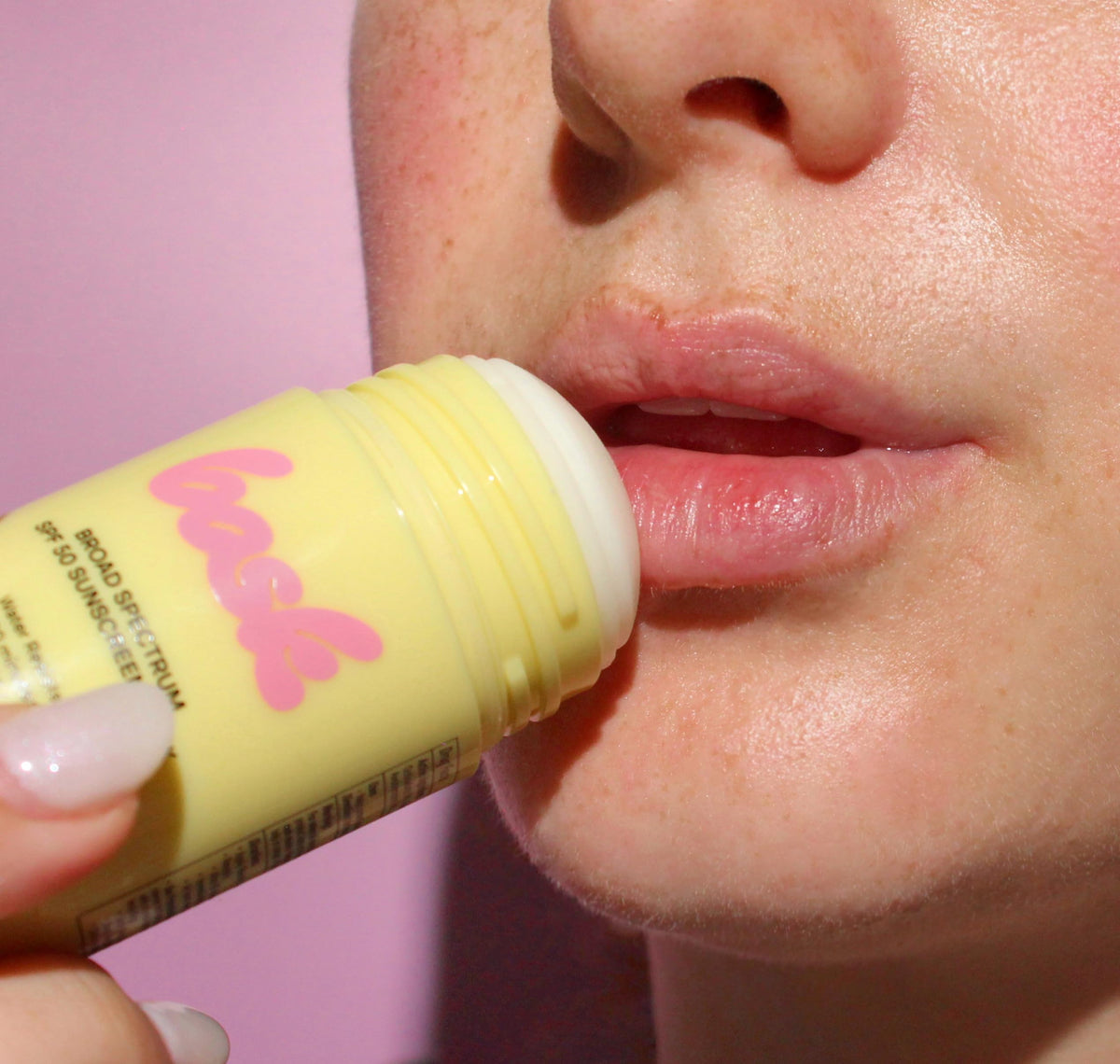 Bask label detail showing key moisturizing ingredients and reef-safe note
