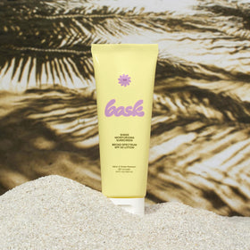 Bask close-up texture of lotion absorbing quickly