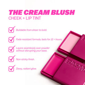 BASMA application on cheek with fingers for natural blending benefit