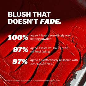 BASMA blush in a makeup bag suggesting easy everyday portability