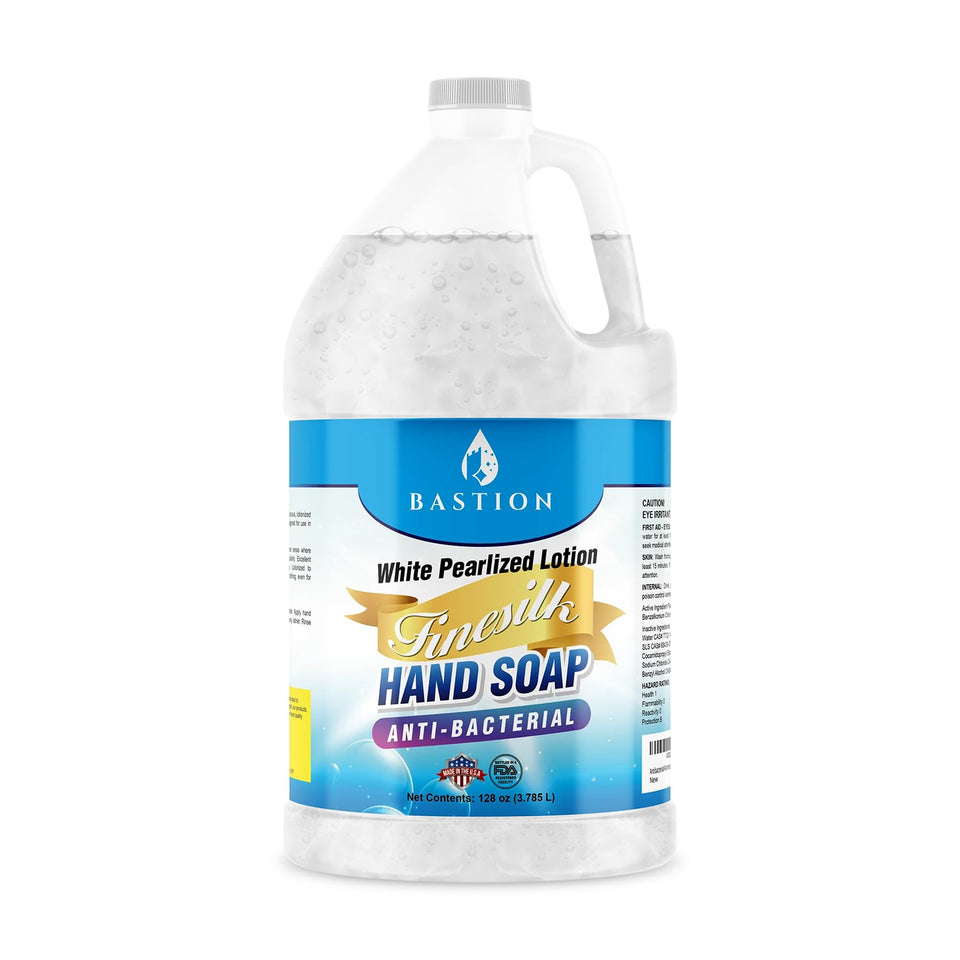 Bastion Finesilk gallon front label showing product and benefit