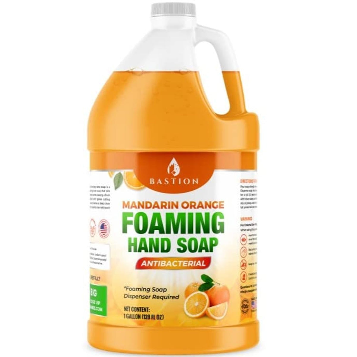 Bastion front label on 1 gallon jug showing product name and scent benefits