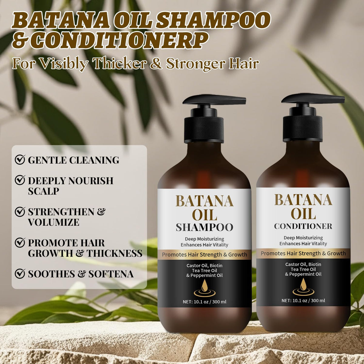 Generic close-up of batana oil and rosemary ingredients demonstrating nourishment