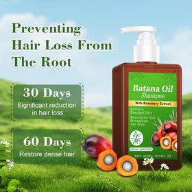 Batana Oil Shampoo back label highlighting ingredients and benefits for informed use