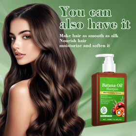 Batana Oil Shampoo inside a travel bag, illustrating portability for on-the-go care