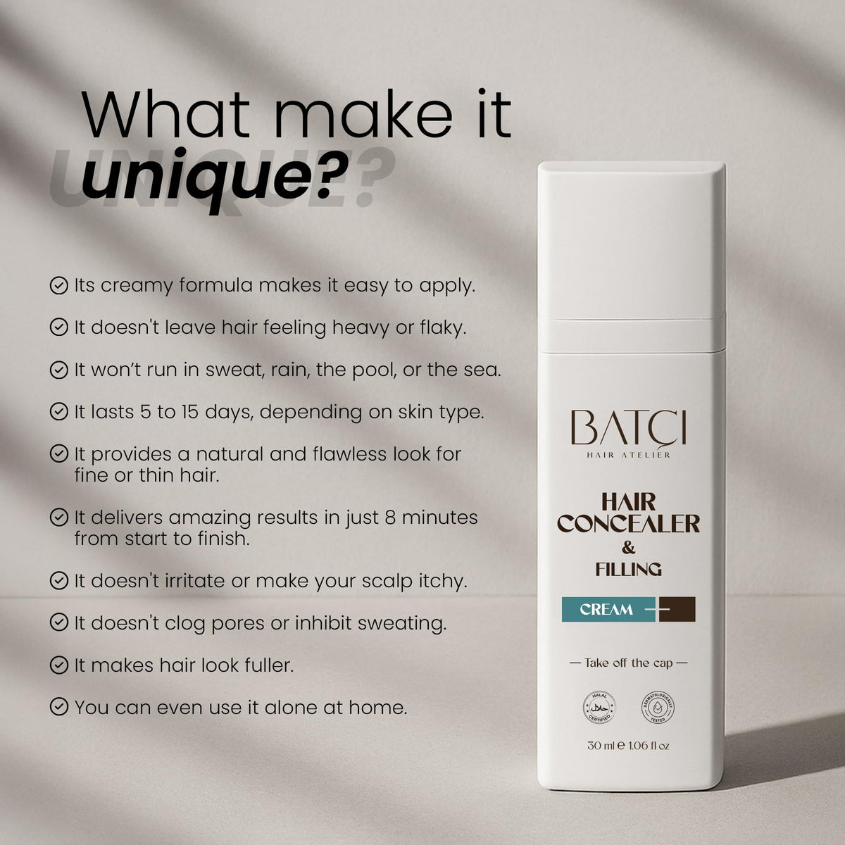 BATCI HAIR ATELIER hairline application demonstrating neat definition