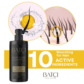 BATCI HAIR ATELIER in-shower application on wet hair, showing gentle cleansing and manageable results