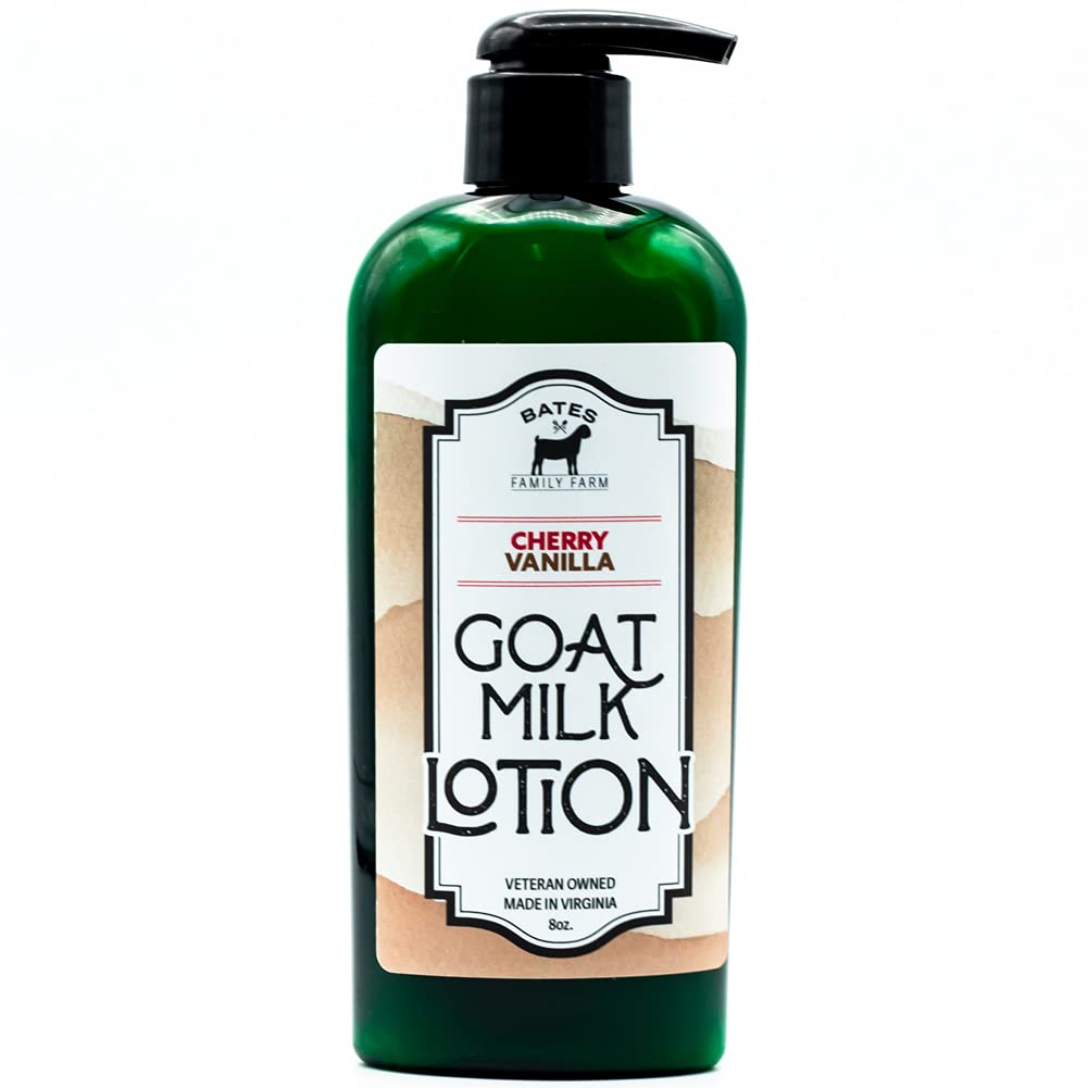 Bates Family Farm front label showing cherry vanilla scent and benefits
