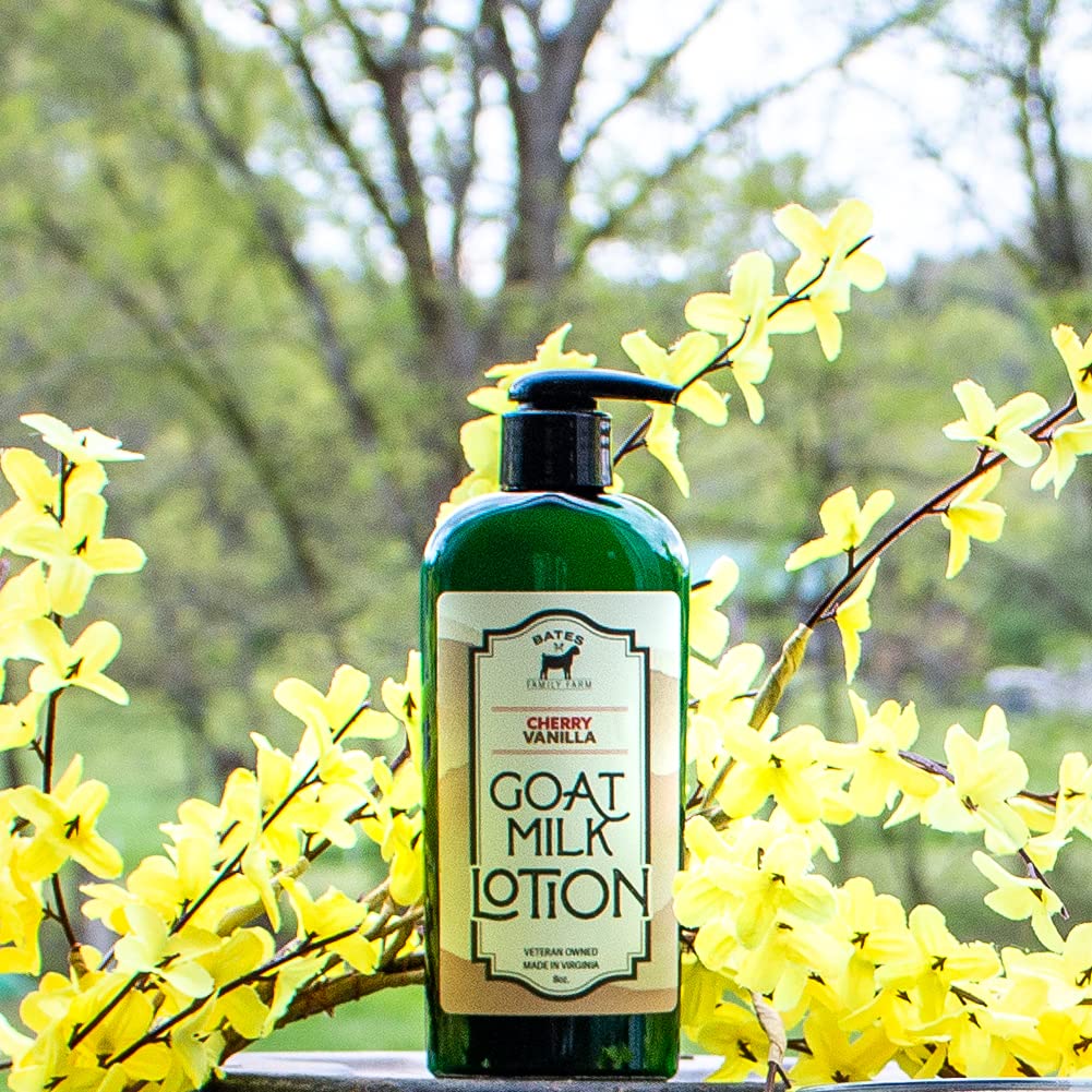 Bates Family Farm lotion texture close-up showing creamy absorbable formula