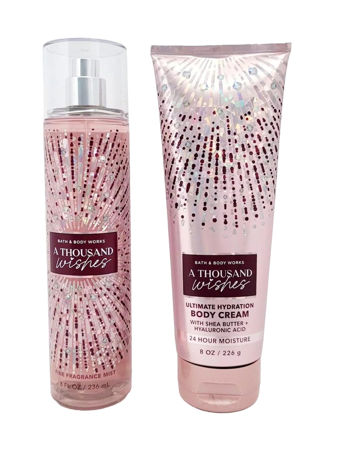 Bath & Body Works front packaging showing iridescent pink set and glam appeal