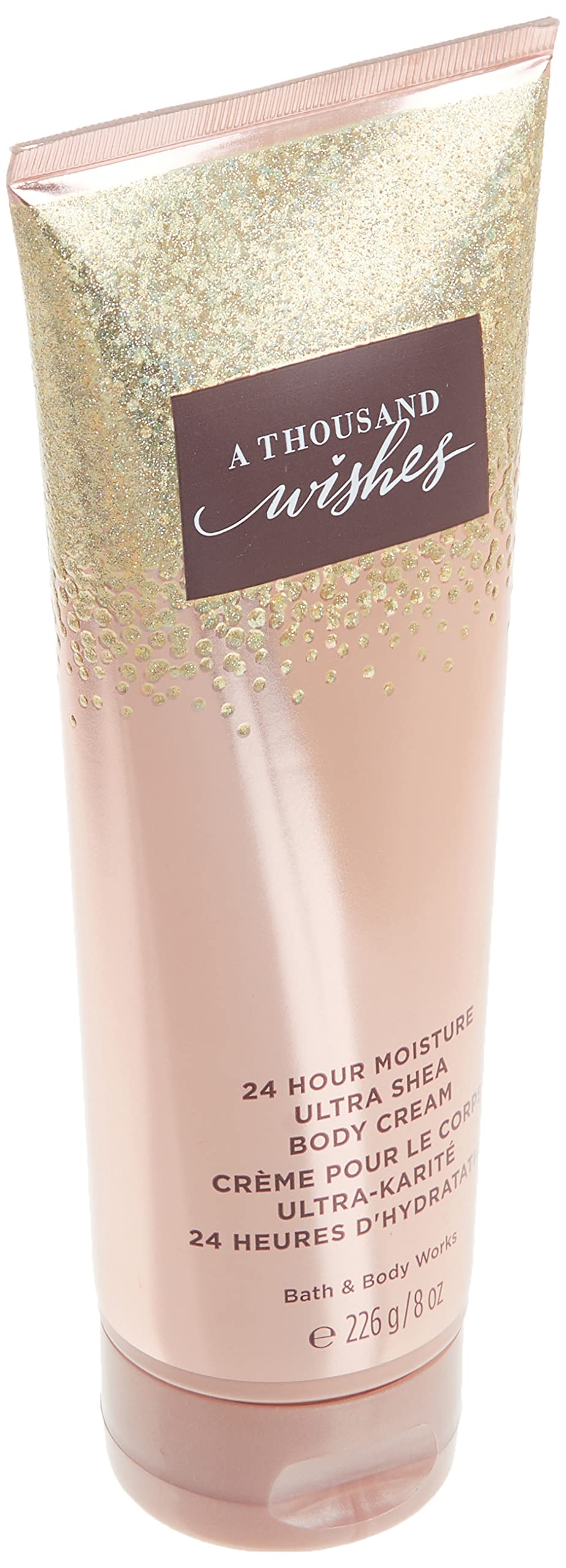 Bath & Body Works applied on hand demonstrating absorption benefit: immediate softening