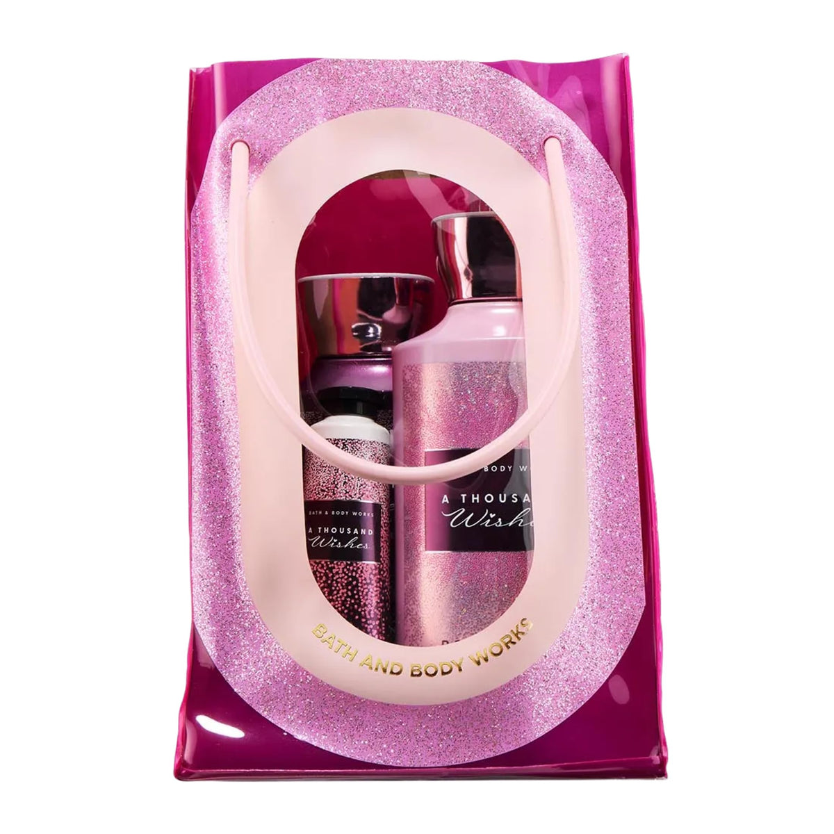 Bath & Body Works front packaging of A Thousand Wishes set showing contents and gift-ready presentation