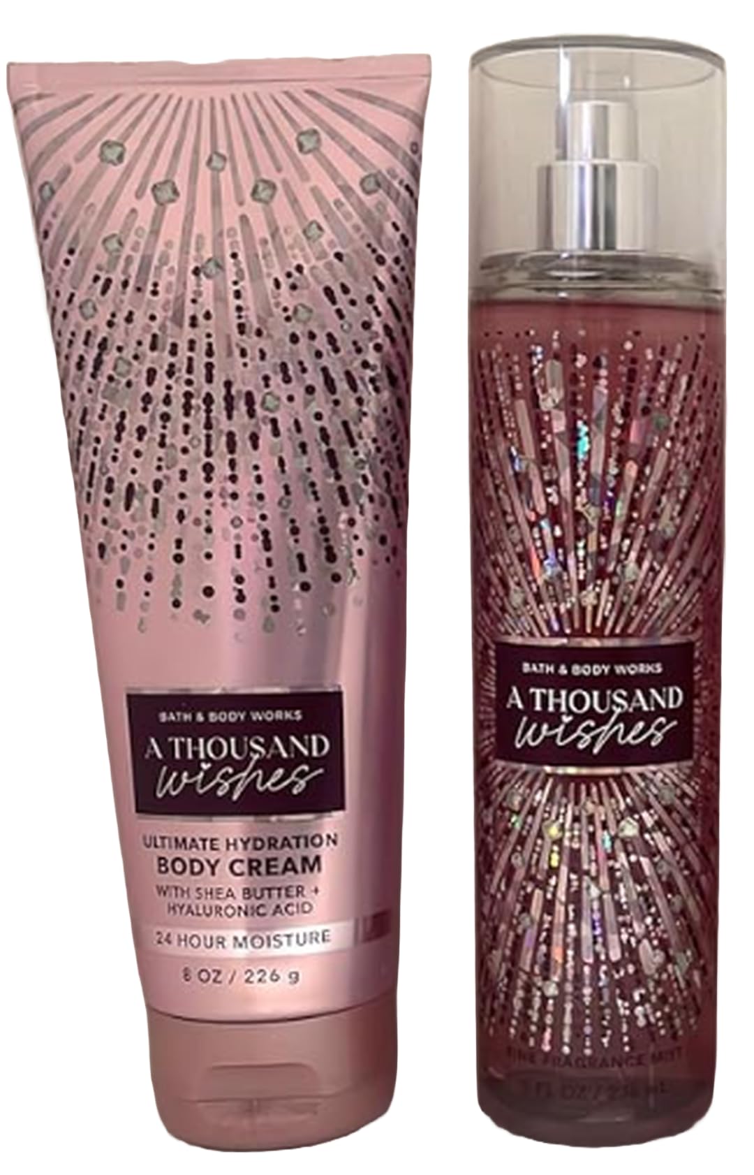 Bath & Body Works set held in hand to show full-size 8 fl oz scale