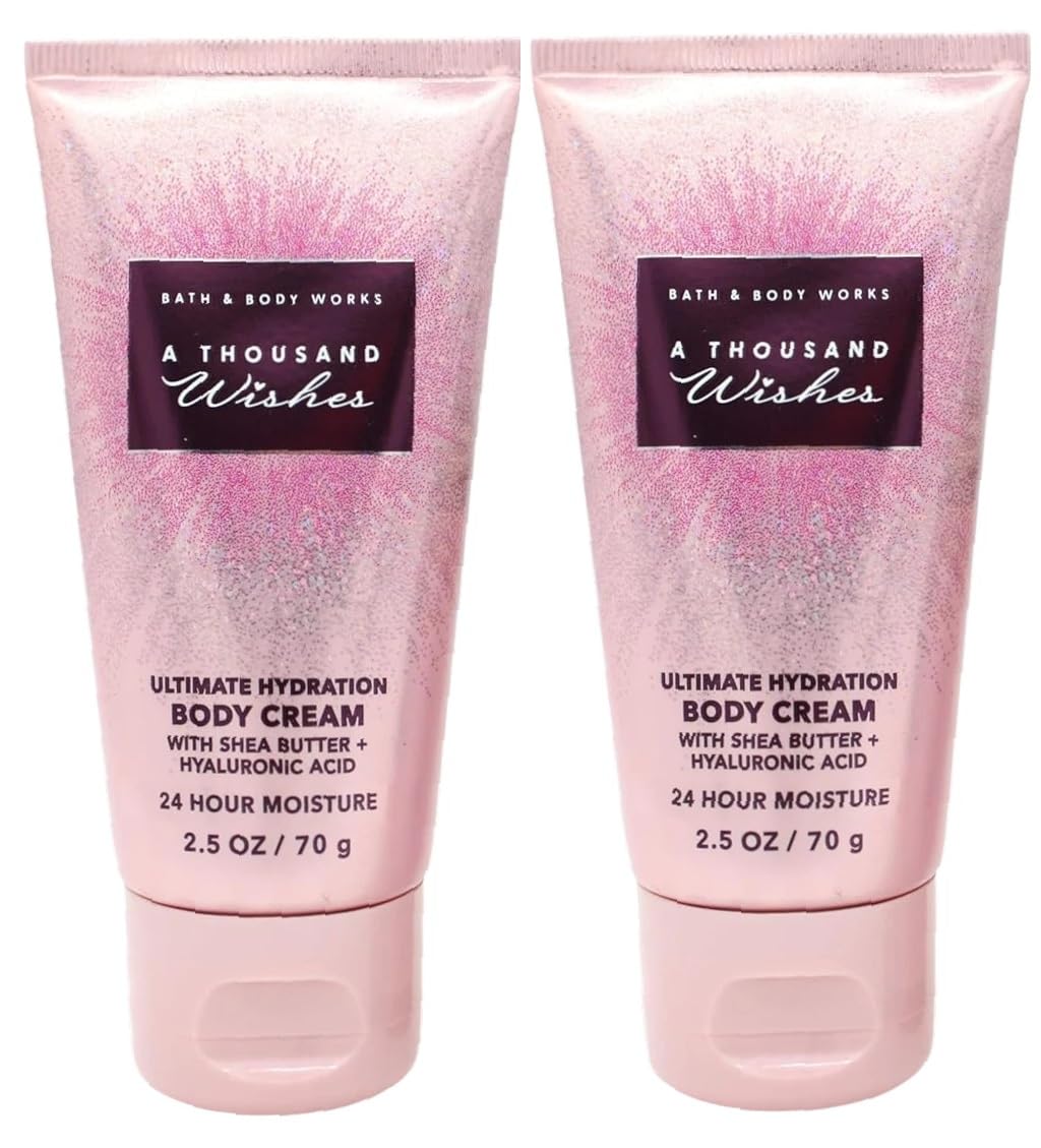 Bath & Body Works travel cream tube front view showing compact size and fragrance