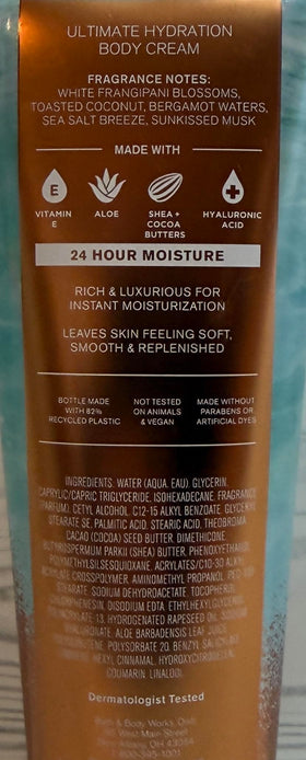 Bath & Body Works cream texture close-up highlighting rich hydration and smooth glide benefit