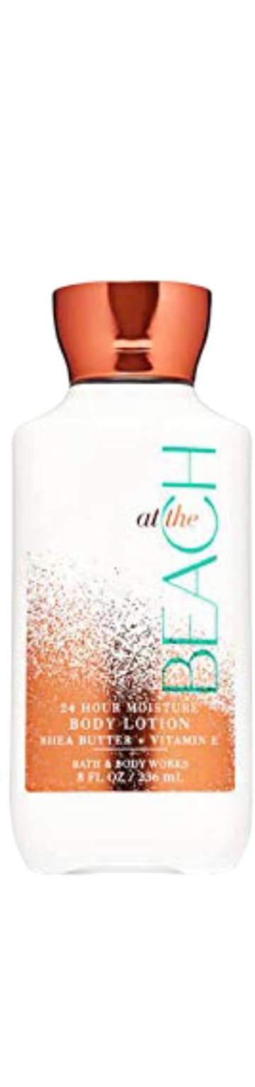 Bath & Body Works lotion front packaging shows brand and tropical scent, quick moisturizing benefit