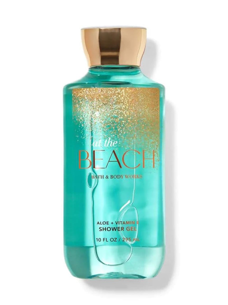 Bath & Body Works At The Beach shower gel front view showing label and travel-ready size benefit