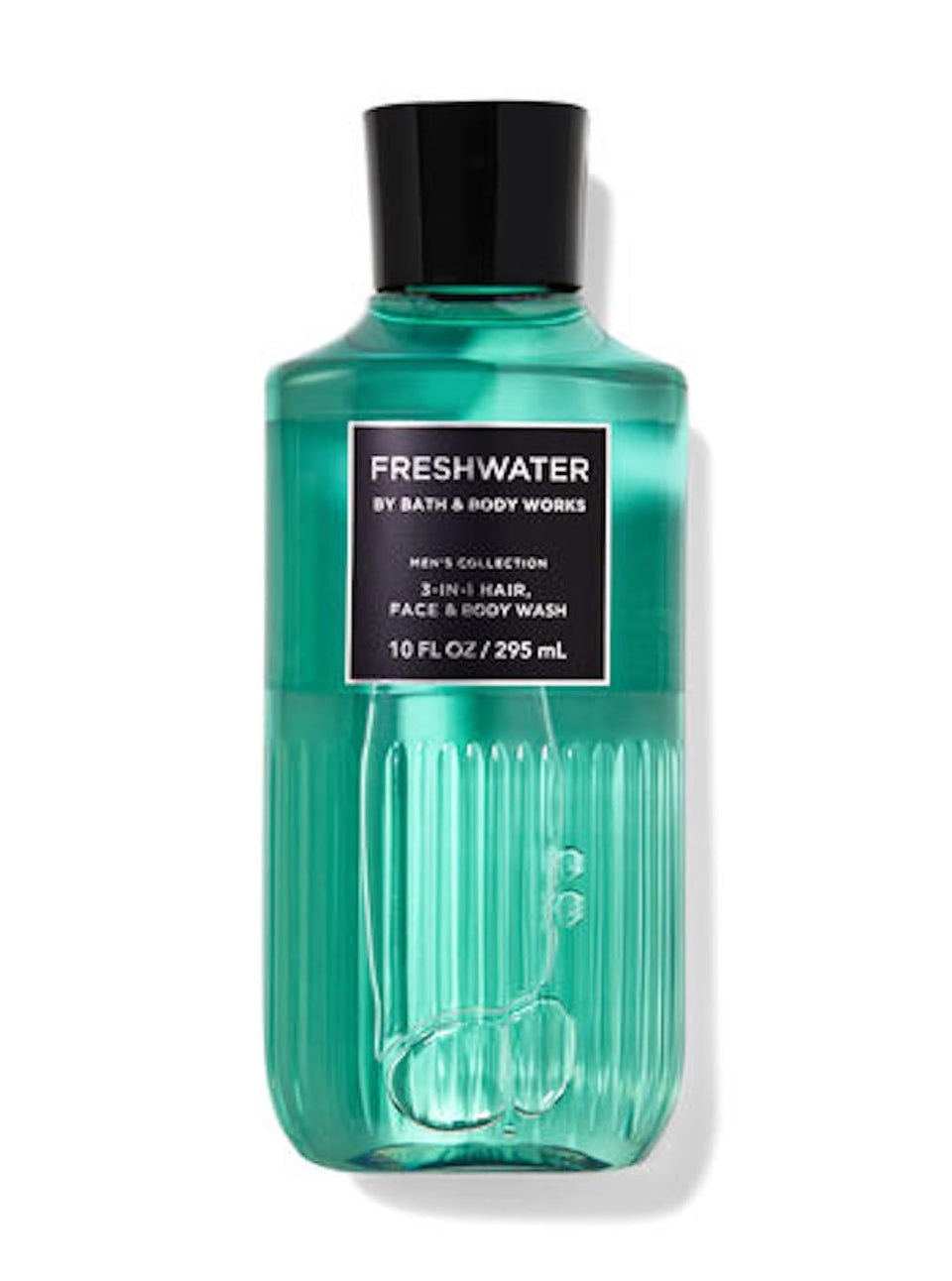 Bath & Body Works Bourbon front bottle view showing size and label, convenient and nourishing