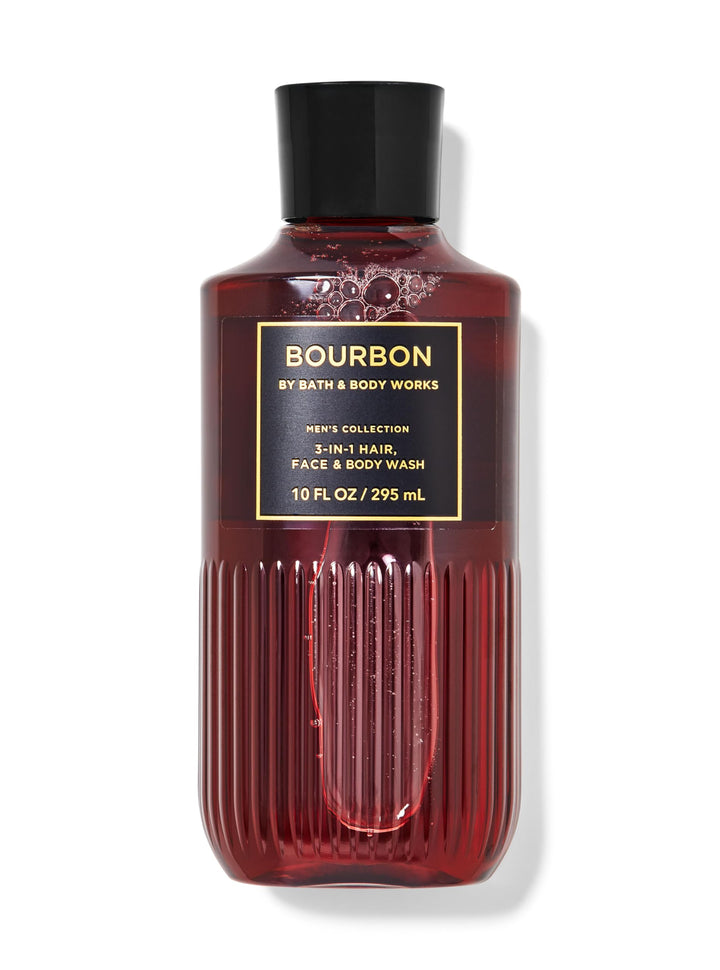 Bath & Body Works Bourbon front packaging showing bottle and scent label for confident cleansing