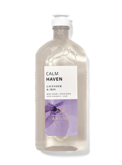 Bath & Body Works bottle front view showing label and calming lavender scent