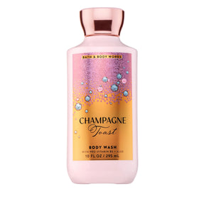 Bath & Body Works front bottle view showing Champagne Toast fragrance and packaging benefit
