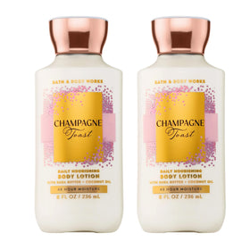 Bath & Body Works front packaging showing two bottles and celebratory label for gifting