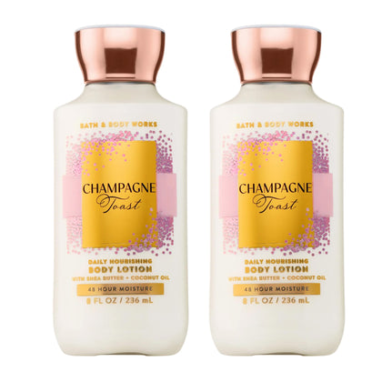 Bath & Body Works front packaging showing two bottles and celebratory label for gifting